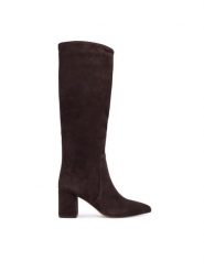 TWINSET Kozaki 252TGT162 Czarny. Czarne kozaki damskie Twinset, ze skóry, bez obcasa, na słupku. Za 1,679.00 zł.
