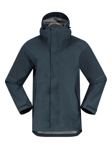 Bergans Kurtka przeciwdeszczowa w kolorze granatowym rozmiar: S. Niebieskie kurtki outdoor męskie Bergans, s, bez wzorów, bez kaptura. Za 460.12 zł.