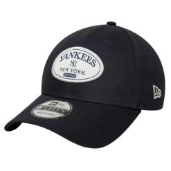 Czapka z daszkiem męska Patch 9FORTY New York Yankees Cap. Czarne czapki męskie New Era, bez wzorów, z materiału, sportowe. Za 119.99 zł.