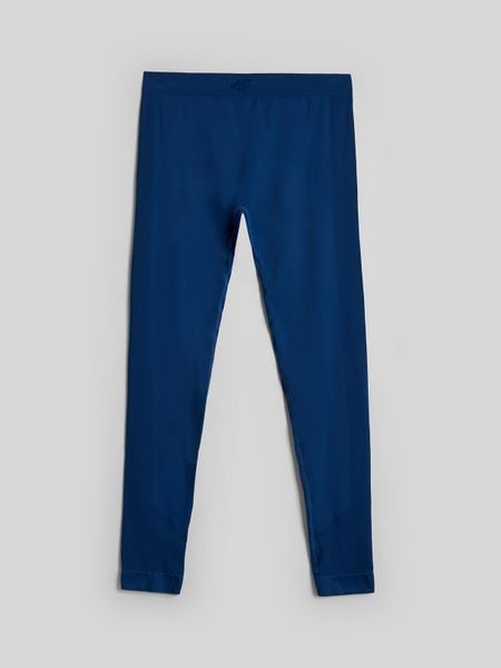 4F Bielizna termoaktywna bezszwowa (dół) męska - granatowa L/XL. Niebieskia bielizna termoaktywna męska 4f, l, bez wzorów, z materiału. Za 129.99 zł.