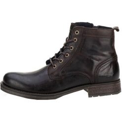 Mustang Męskie botki 4865507-32 Dunkelbraun (rozmiar 43). Buty zimowe męskie Mustang, bez zapięcia. W wyprzedaży za 264.00 zł.