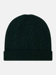 Perfect Cashmere Kaszmirowa czapka "Cleo" w kolorze ciemnozielonym rozmiar: onesize. Zielone czapki zimowe damskie Perfect Cashmere, z kaszmiru. Za 143.99 zł.