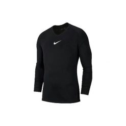 Czarna koszulka męska Nike z technologią Dri-FIT. Czarne t-shirty sportowe męskie Nike, m, z syntetyku, bez ramiączek, do piłki nożnej, dri-fit (nike). Za 85.00 zł.