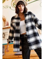 Olalook Koszula w kolorze biało-czarnym rozmiar: S. Białe koszule damskie Olalook, s, bez wzorów, bez kołnierzyka, bez ramiączek. Za 61.02 zł.