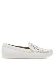Lasocki Mokasyny GRD-D520-02 Biały. Białe mokasyny damskie Lasocki, ze skóry. Za 199.99 zł.