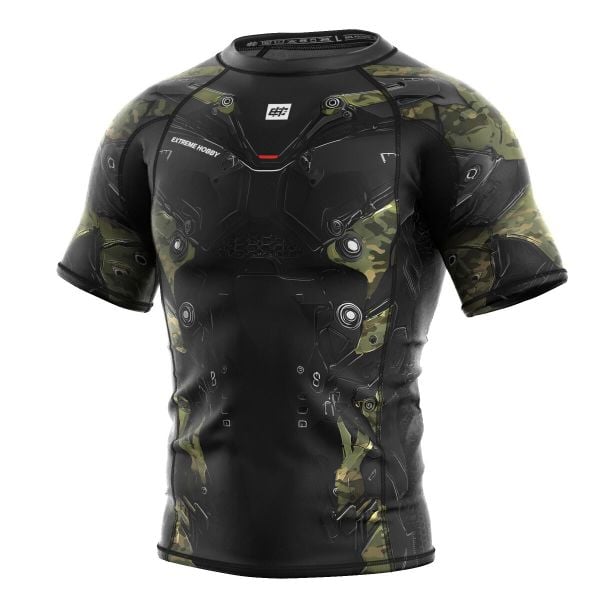 Koszulka Męska Rashguard MMA na Siłownię IRON FORCE. Brązowe bielizna termoaktywna męska EXTREME HOBBY, m, z bawełny, bez ramiączek, do biegania. Za 199.00 zł.