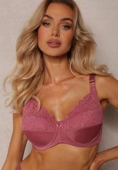 Różowy Biustonosz Typu Full Cup z Regulowanymi Ramiączkami Vikiirisa. Czerwone biustonosze Renee, bez wzorów, z jeansu. Za 24.99 zł.