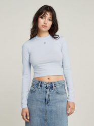 G-Star Koszulka w kolorze błękitnym rozmiar: M. Niebieskie bluzki damskie G-Star, m, bez wzorów, z bawełny, bez kołnierzyka. Za 95.92 zł.