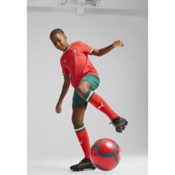Młodzieżowe szorty Portugalia 2025 PUMA Blessing Green Sugared Almond Beige. Brązowa szorty damskie Puma, bez wzorów, młodzieżowe. Za 169.50 zł.