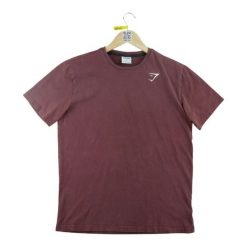 Second life - T-shirt męski do treningu Gymshark - Stan dobry. Brązowe t-shirty męskie Gymshark, l, bez wzorów, z materiału, bez kołnierzyka. Za 42.56 zł.