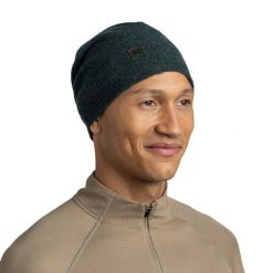 Czapka BUFF MERINO FLEECE BEANIE FOREST. Zielone czapki męskie Buff, bez wzorów, z elastanu. Za 199.45 zł.