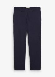 Spodnie garniturowe o kroju relaxed fit. Niebieskie spodnie wizytowe męskie bonprix. Za 169.99 zł.
