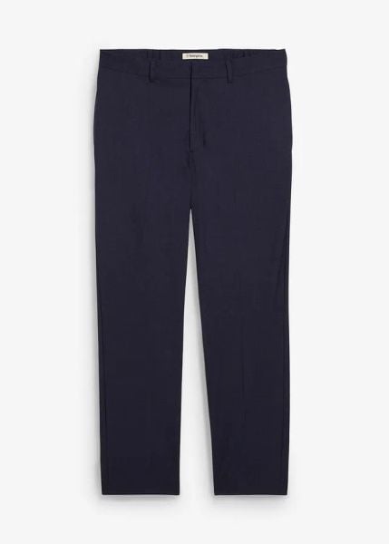 Spodnie garniturowe o kroju relaxed fit. Niebieskie spodnie wizytowe męskie bonprix. Za 169.99 zł.