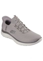 Buty sportowe Sneakersy męskie, Skechers Summits - High Range Slip-Ins. Brązowe buty sportowe na co dzień męskie Skechers, na lato, z materiału, bez zapięcia, trekkingowe. Za 333.99 zł.