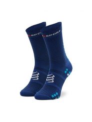 Compressport Skarpety długie Pro Racing Socks V4.0 Run High XU00046B_533 Granatowy. Niebieskie skarpetki damskie Compressport, bez wzorów, z materiału. Za 69.99 zł.
