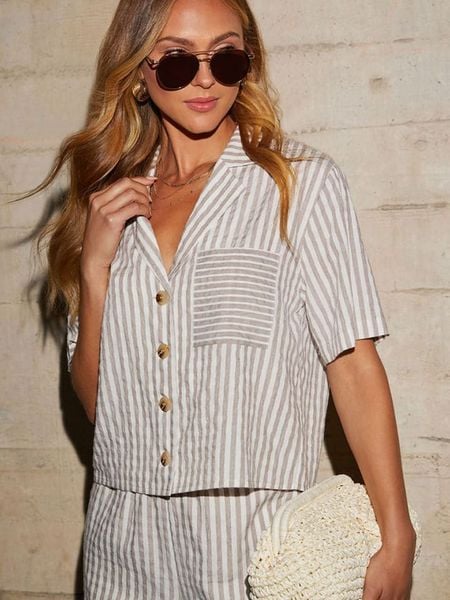 LA Angels Koszula w kolorze kremowo-jasnoszarym rozmiar: XL. Brązowe koszule damskie LA Angels, xl, bez wzorów, z bawełny, bez kołnierzyka, bez ramiączek. Za 96.14 zł.