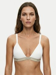Calvin Klein Underwear Biustonosz braletka LV00QF8369 Biały. Białe biustonosze Calvin Klein Underwear, bez wzorów, z bawełny. Za 159.99 zł.