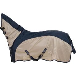 Czapka przeciw muchom dla koni z osłoną na szyję Catago Taylin. Niebieskie czapki męskie CATAGO, bez wzorów, sportowe. Za 686.50 zł.