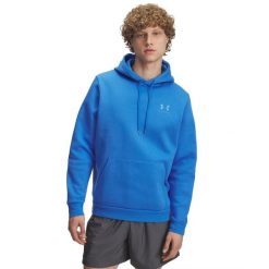 Bluza z kapturem Under Armour Icon Fleece. Niebieskie bluzy sportowe męskie Under Armour, bez wzorów, sportowe, bez kołnierzyka, bez ramiączek. Za 275.55 zł.