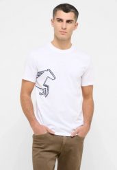 Męski T-Shirt Mustang Style Austin Bright White 1016493 2007. Białe t-shirty męskie Mustang, m, bez wzorów, bez kołnierzyka. Za 79.99 zł.