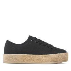 Espadryle Jenny Fairy. Czarne espadryle damskie Jenny Fairy, bez wzorów, bez obcasa. Za 59.99 zł.