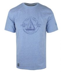 Koszulka Męska (T-Shirt) - PAKO JEANS - Niebieska, Żaglówka. Niebieskie t-shirty męskie Pako Jeans, m, bez wzorów, z bawełny, bez kołnierzyka. Za 69.00 zł.
