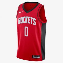 Koszulka Młodzieżowa Nike NBA Houston Rockets Westbrook Jersey. Czerwona t-shirty damskie Nike, m, bez wzorów, z jersey, bez kołnierzyka. Za 239.99 zł.