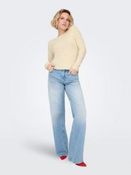 ONLY Sweter w kolorze jasnożółtym rozmiar: S. Żółte swetry klasyczne damskie Only, s, ze splotem, bez kołnierzyka. Za 66.16 zł.