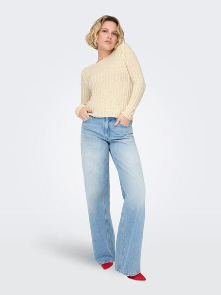 ONLY Sweter w kolorze jasnożółtym rozmiar: M. Żółte swetry klasyczne damskie Only, m, ze splotem, bez kołnierzyka. Za 70.74 zł.