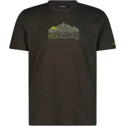 Cmp T‑shirt męski 100% bawełna — kolor F963 Pine. Zielone t-shirty męskie CMP, m, bez wzorów, z bawełny, bez kołnierzyka. Za 131.00 zł.