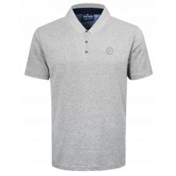 Koszulka Polo - Męska - Pako Jeans - Popielata. Szare koszulki polo męskie Pako Jeans, l, bez wzorów, z bawełny, bez ramiączek. Za 115.00 zł.