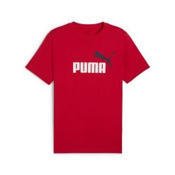 Męska koszulka Essentials z dwukolorowym logo No. 1 PUMA. Czerwone t-shirty sportowe męskie Puma, m, z gumy, bez ramiączek, do biegania. Za 69.30 zł.