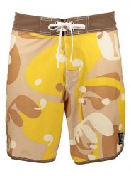 Quiksilver Szorty kąpielowe w kolorze jasnobrązowo-beżowo-żółtym rozmiar: W31. Brązowe szorty sportowe męskie Quiksilver, outdoorowe. Za 127.35 zł.