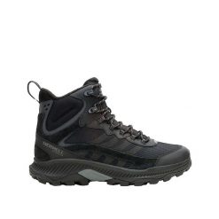 Buty turystyczne Merrell Speed Strike 2 Thermo Mid Wodoodporne Czarne. Czarne buty trekkingowe męskie MERRELL, z materiału, bez zapięcia, trekkingowe. Za 743.00 zł.