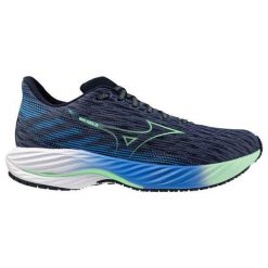 Buty do biegania męskie, Wave Rider 28. Niebieskie obuwie do biegania damskie Mizuno, mizuno wave. Za 709.99 zł.