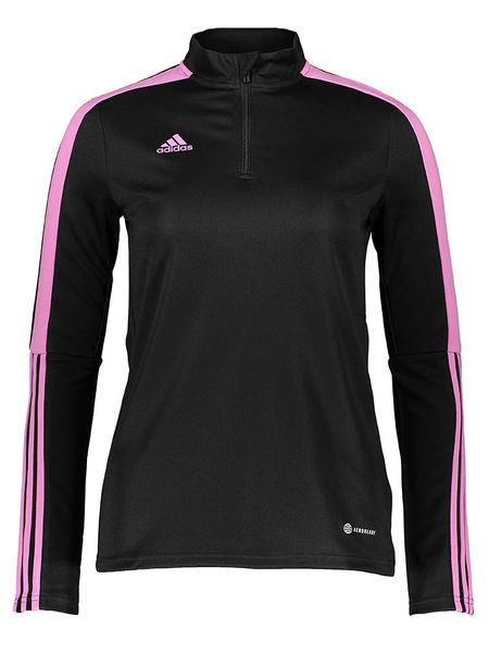 Adidas Koszulka sportowa "Aeroready" w kolorze czarno-różowym rozmiar: L. Czarne bluzki sportowe damskie Adidas, l, bez wzorów, bez ramiączek. Za 61.60 zł.