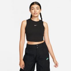 T-Shirt Sportswear Chill Knit Rozmiar L Czarny - FB8279-010. Czarne t-shirty damskie Nike, l, bez wzorów, z dżerseju, bez kołnierzyka. Za 127.55 zł.
