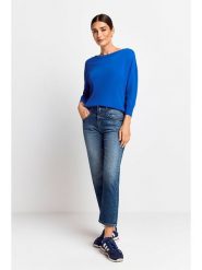 Rich & Royal Sweter w kolorze niebieskim rozmiar: M. Niebieskie swetry klasyczne damskie Rich & Royal, m, ze splotem, bez kołnierzyka. Za 228.92 zł.
