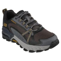 Buty do chodzenia męskie Skechers Max Protect. Czarne buty sportowe na co dzień męskie Skechers, na lato, z materiału, bez zapięcia, trekkingowe. Za 349.00 zł.