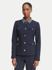 Tommy Hilfiger Marynarka WW0WW51728 Granatowy Slim Fit. Niebieskie marynarki i żakiety damskie Tommy Hilfiger, bez wzorów, z syntetyku. Za 1,099.00 zł.