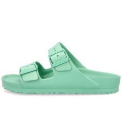 Birkenstock Arizona Kaptole Eva Bold Jade Damskie. Zielone kapcie damskie Birkenstock, z materiału. Za 188.10 zł.