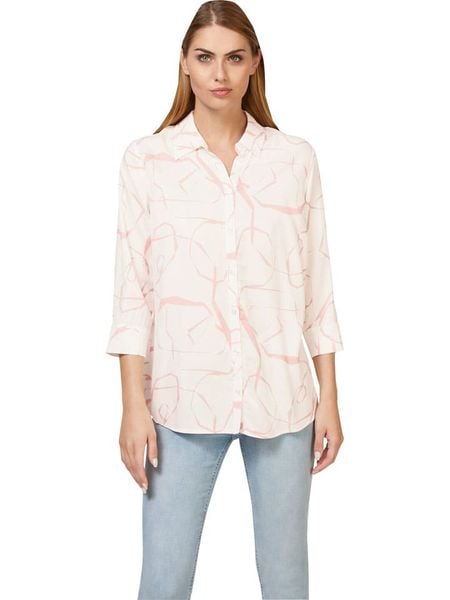 Heine Bluzka w kolorze kremowo-jasnoróżowym rozmiar: 44. Brązowe bluzki damskie Heine, bez wzorów, z wiskozy, bez kołnierzyka, bez ramiączek. Za 78.99 zł.