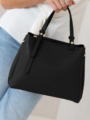 Lia Biassoni Skórzana torebka w kolorze czarnym - 28 x 21 x 15 cm rozmiar: onesize. Czarne torebki klasyczne damskie Lia Biassoni, bez wzorów, z materiału, bez dodatków. Za 304.99 zł.