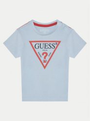 Guess T-Shirt N73I55 K8HM0 Błękitny Regular Fit. Niebieskie t-shirty chłopięce Guess, z aplikacjami, z bawełny, bez ramiączek. Za 59.99 zł.