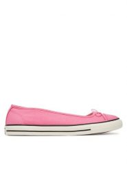 Converse Baleriny Chuck Taylor All Star Dainty Ballerina A16212C Różowy. Czerwone baleriny damskie Converse, bez wzorów, z materiału, bez obcasa. Za 189.99 zł.