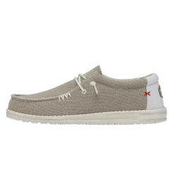HeyDude Męskie Mokasyny Wally Braided 40003. Brązowe mokasyny męskie Hey dude, z materiału. Za 229.00 zł.
