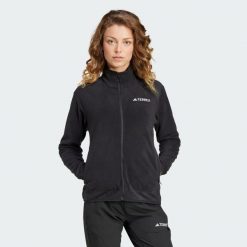 Bluza Terrex Multi Full-Zip Fleece. Czerwone bluzy bez kaptura damskie Adidas, s, z materiału. W wyprzedaży za 197.40 zł.