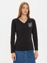 Liu Jo Sport Bluzka TF4211 JS088 Czarny Regular Fit. Czarne bluzki sportowe damskie Liu Jo Sport, xs, bez wzorów, z bawełny, bez ramiączek. Za 179.99 zł.