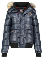 Geographical Norway Kurtka zimowa "Bugs" w kolorze granatowym rozmiar: XXL. Niebieskie kurtki damskie Geographical Norway, na zimę, xxl, bez wzorów, prążkowane, bez kaptura. Za 278.45 zł.