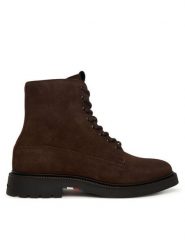 Tommy Hilfiger Kozaki Comfort Lwt FM0FM05594 Brązowy. Brązowe buty zimowe męskie Tommy Hilfiger, ze skóry, bez zapięcia. Za 489.99 zł.